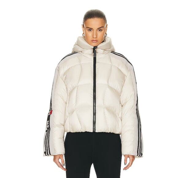 Moncler X Adidas Fusine Short Down Jacket 0/ S White/Ivory Full Zip NWT $2155 - Picture 2 of 14